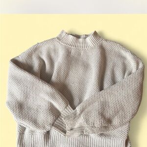 Hollister Cream Waffle Knit Turtleneck Sweater
